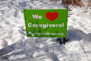 We Heart Caregivers Sign